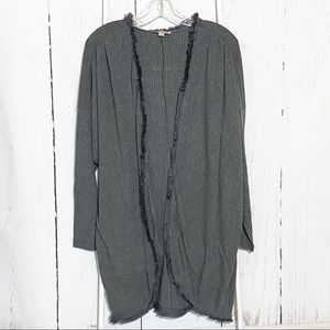 Remixmess Gray Open Front Cardigan Sweater NWOT